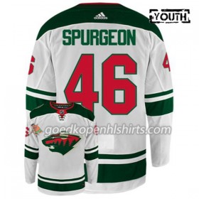 Minnesota Wild JARED SPURGEON 46 Adidas Wit Authentic Shirt - Kinderen